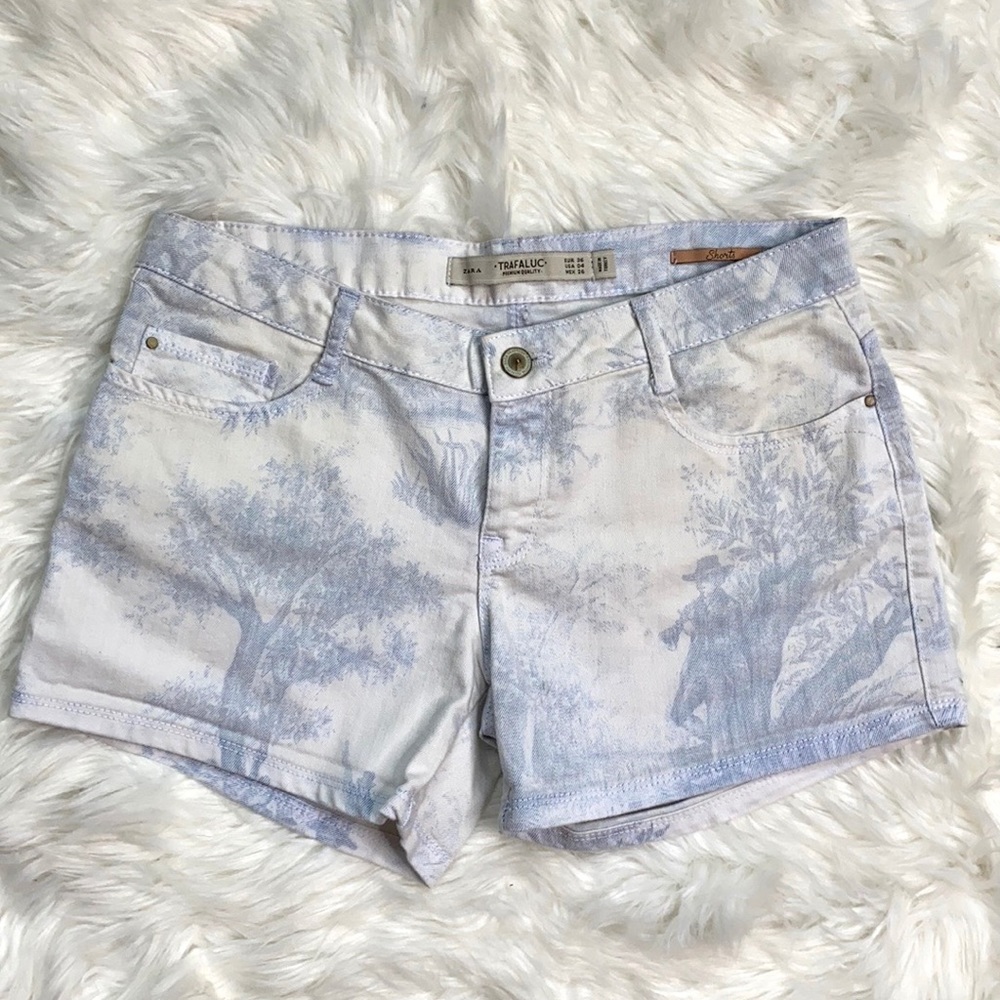 ZARA Premium Patterned Jean Shorts
